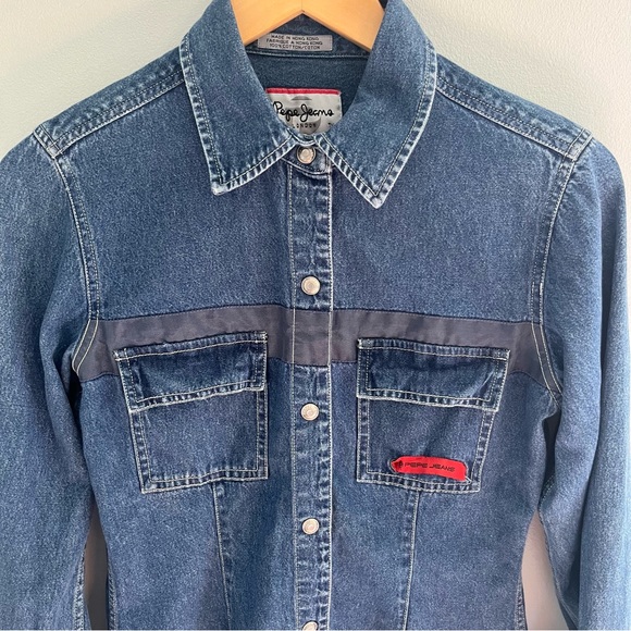 Vintage Pepe Jeans London Denim Button Down Shirt - Picture 2 of 9